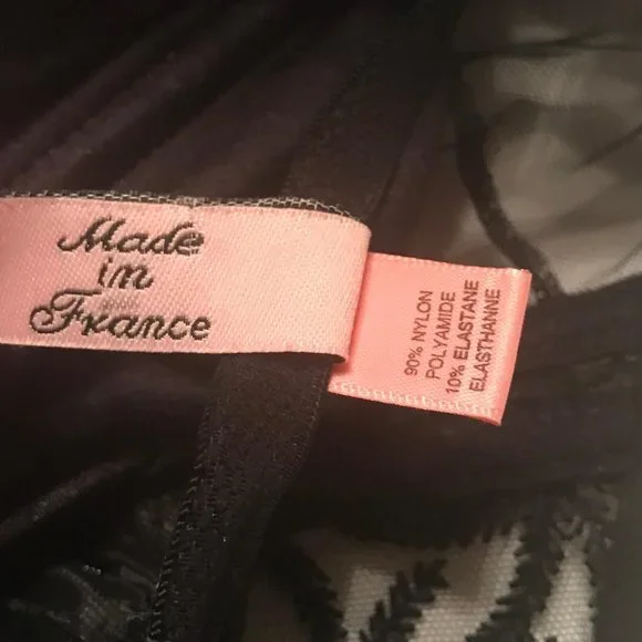 Agent Provocateur 34C Black Lace Corset garter lingerie